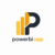 PowerBI.app logo with a stylized black P and yellow ascending bar chart icon